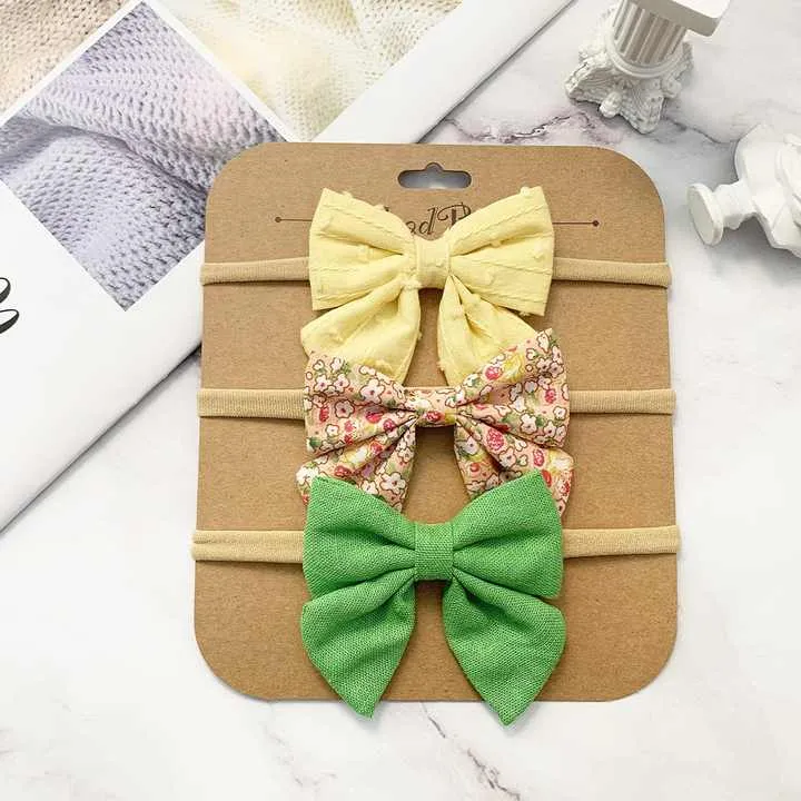 القطن الكتان الشعر شرائط للشعر النايلون عقال ل  . Cotton Linen Hair Ribbons Nylon Hairbands f