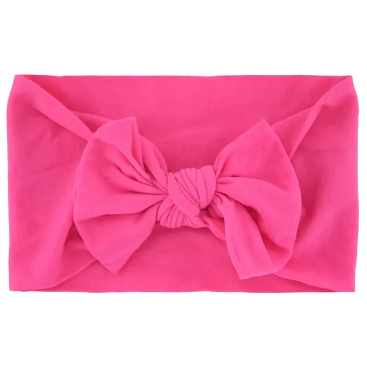 للبيع بالجملة أربطة رأس بلون واحد للأطفال . Wholesale Solid Color Baby Girls Toddler