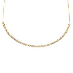 3.00ct Diamond 14K Gold Tennis Adjustable Choker Necklace