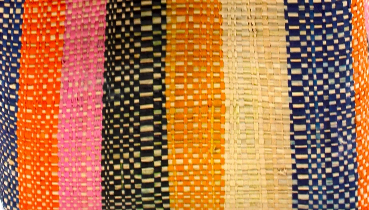 5" & 7" Wide Brim Multicolor Stripe Pattern Packable Straw Sun Hats