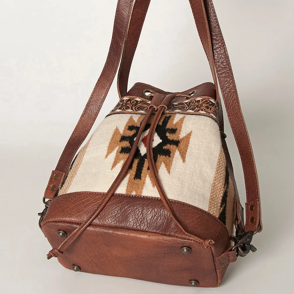 ADBG862D American Darling Hand Tooled Saddle Blanket Genuine Leather Women Bag Western Handbag Purse