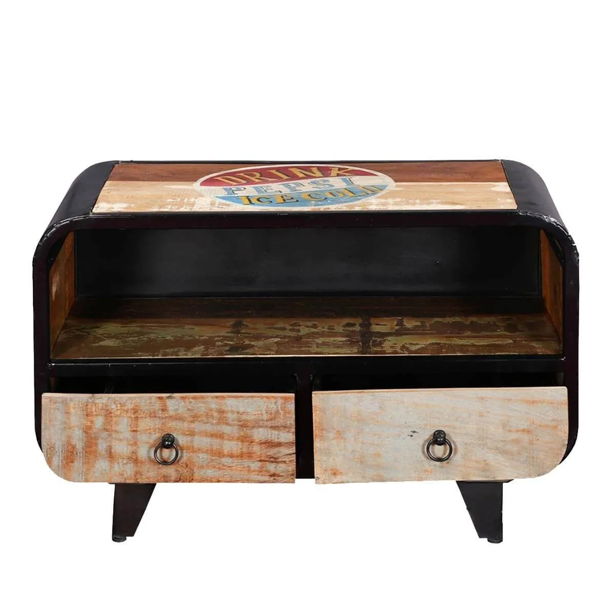 Avalon Indian Solid Wood And Iron TV Stand Accent Media Console