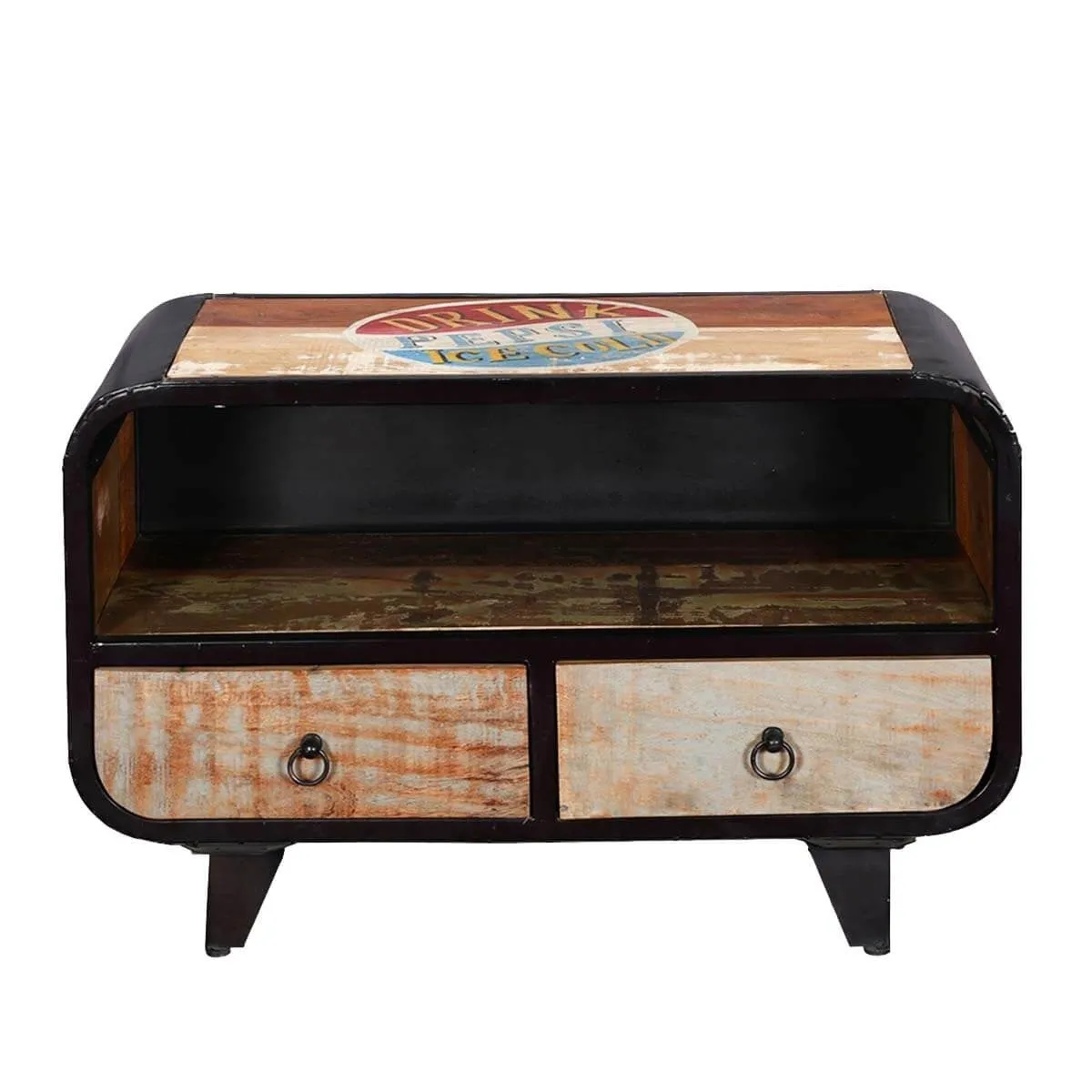 Avalon Indian Solid Wood And Iron TV Stand Accent Media Console