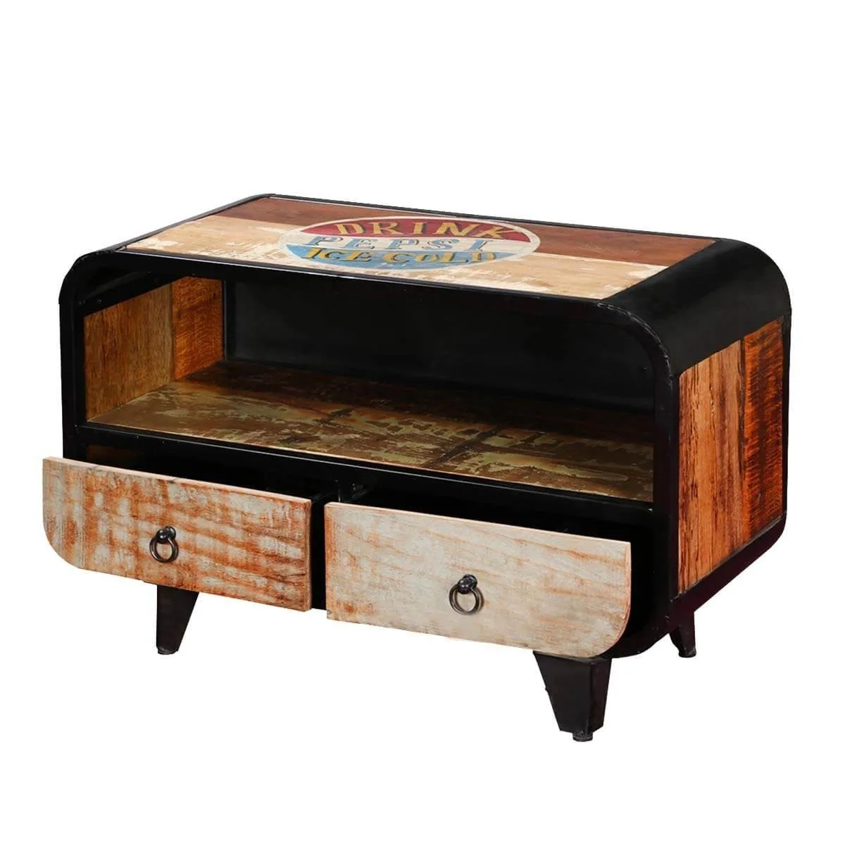 Avalon Indian Solid Wood And Iron TV Stand Accent Media Console