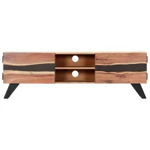 AVALON Solid wood 2Door 2Shelf Tv Unit Light Brown 140cm