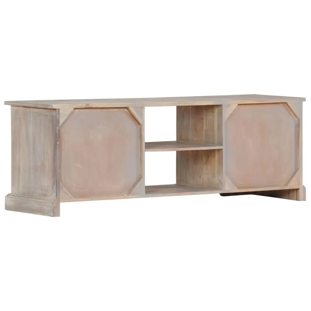 Avalon Solid wood 4 Drawer Tv Unit Whitewash 120cm