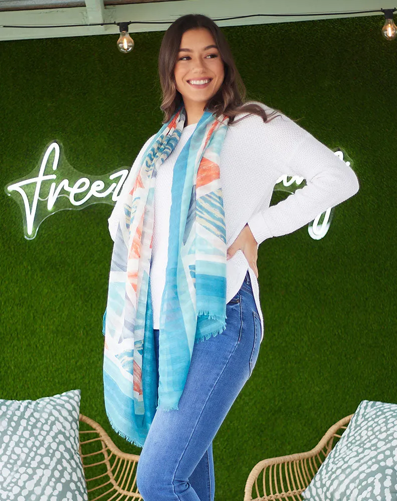 Azure Geo Scarf