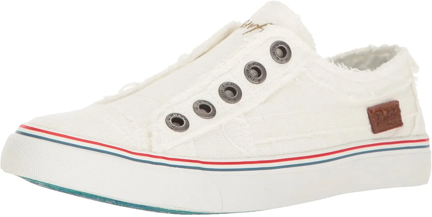 Blowfish Malibu Play Sneaker Cream White Cozumel Linen Slip On Comfort Shoe