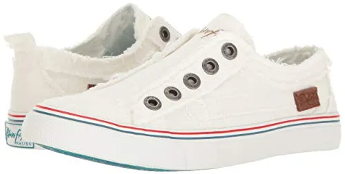 Blowfish Malibu Play Sneaker Cream White Cozumel Linen Slip On Comfort Shoe
