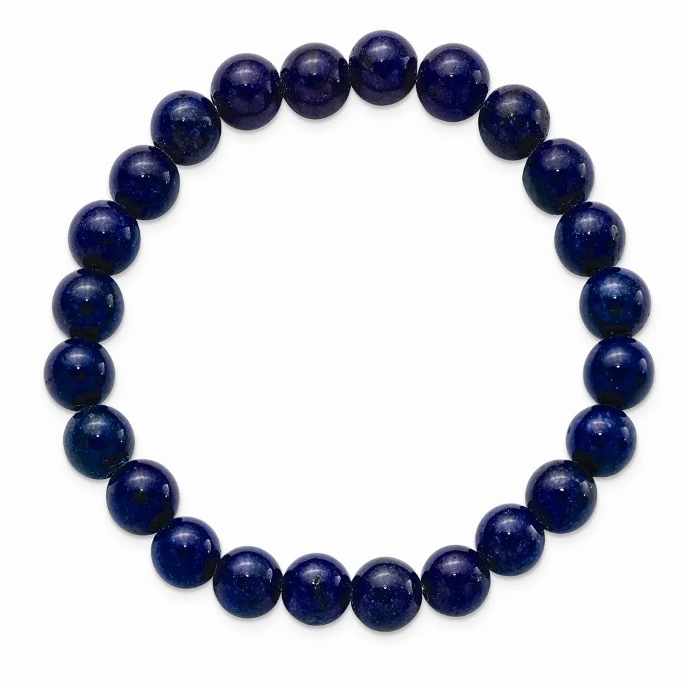 Blue Nephrite Stretch Bracelet