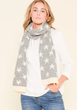 Brakeburn Ladies Star Scarf - Grey- -