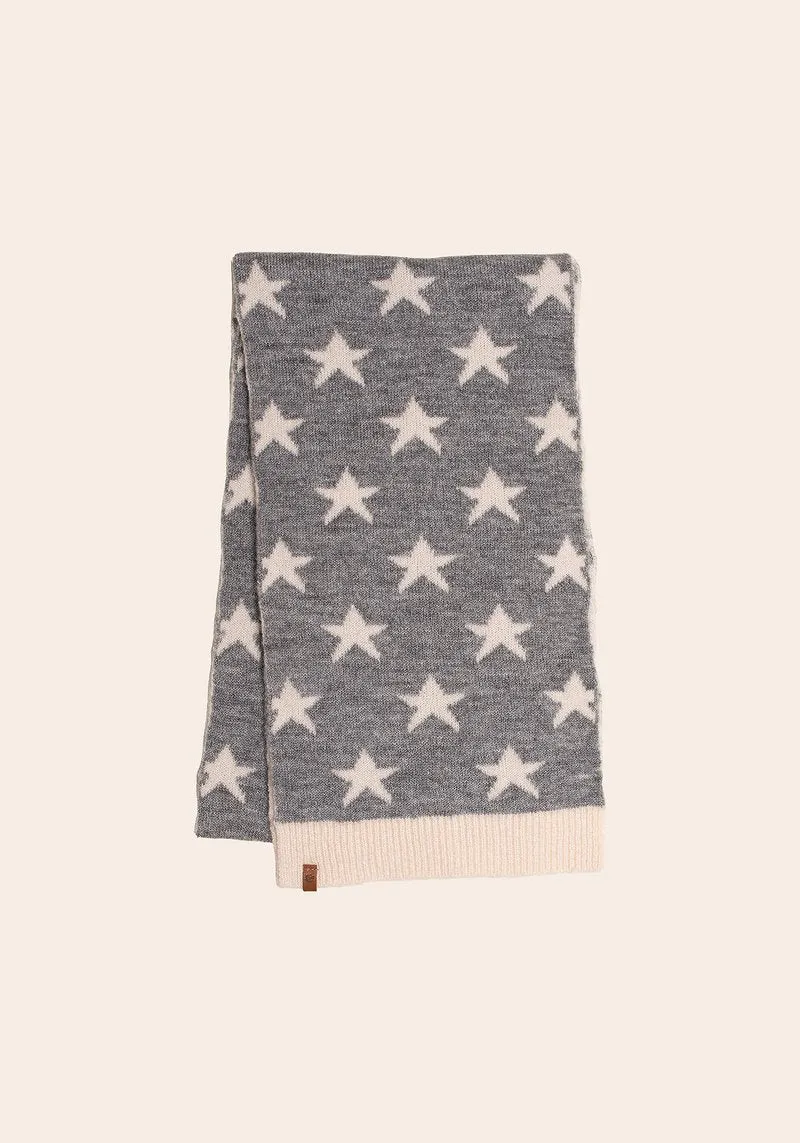 Brakeburn Ladies Star Scarf - Grey- -