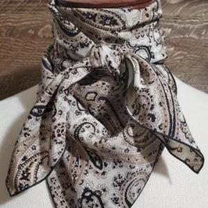 Buckskin Paisley Silk Scarf