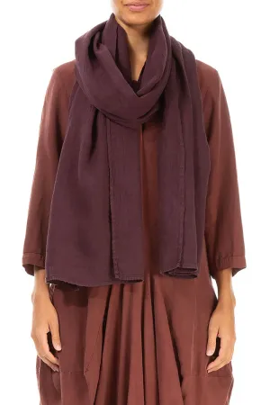 Burgundy Soft Gauze Linen Scarf
