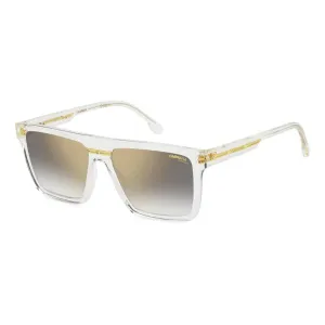 Carrera Victory C 03/S 900/58FQ Unisex Square Sunglasses - Crystal/Grey Gold Mirror