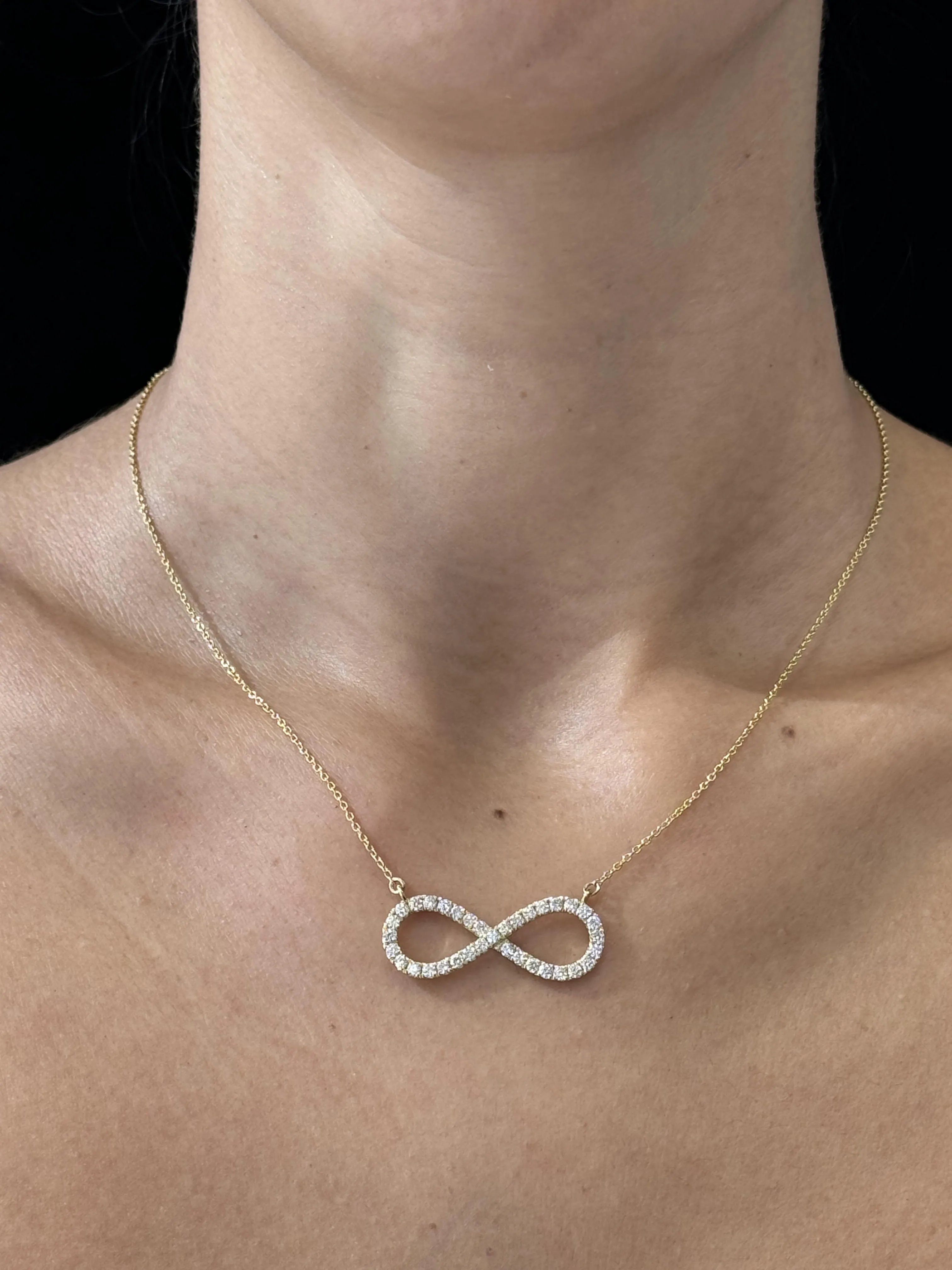 Celine - Great Mothers Day Gift - .92CT T.W Infinity Natural Diamond Pendant
