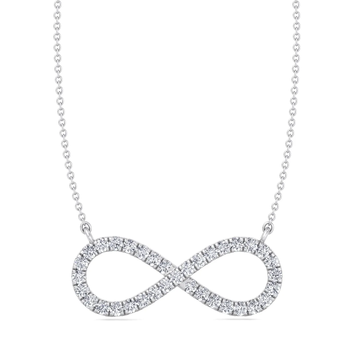 Celine - Great Mothers Day Gift - .92CT T.W Infinity Natural Diamond Pendant