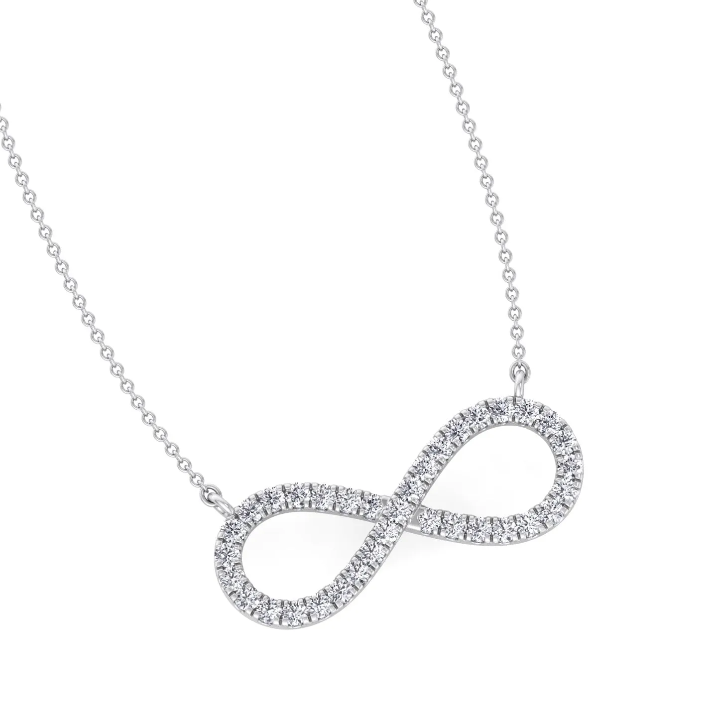 Celine - Great Mothers Day Gift - .92CT T.W Infinity Natural Diamond Pendant