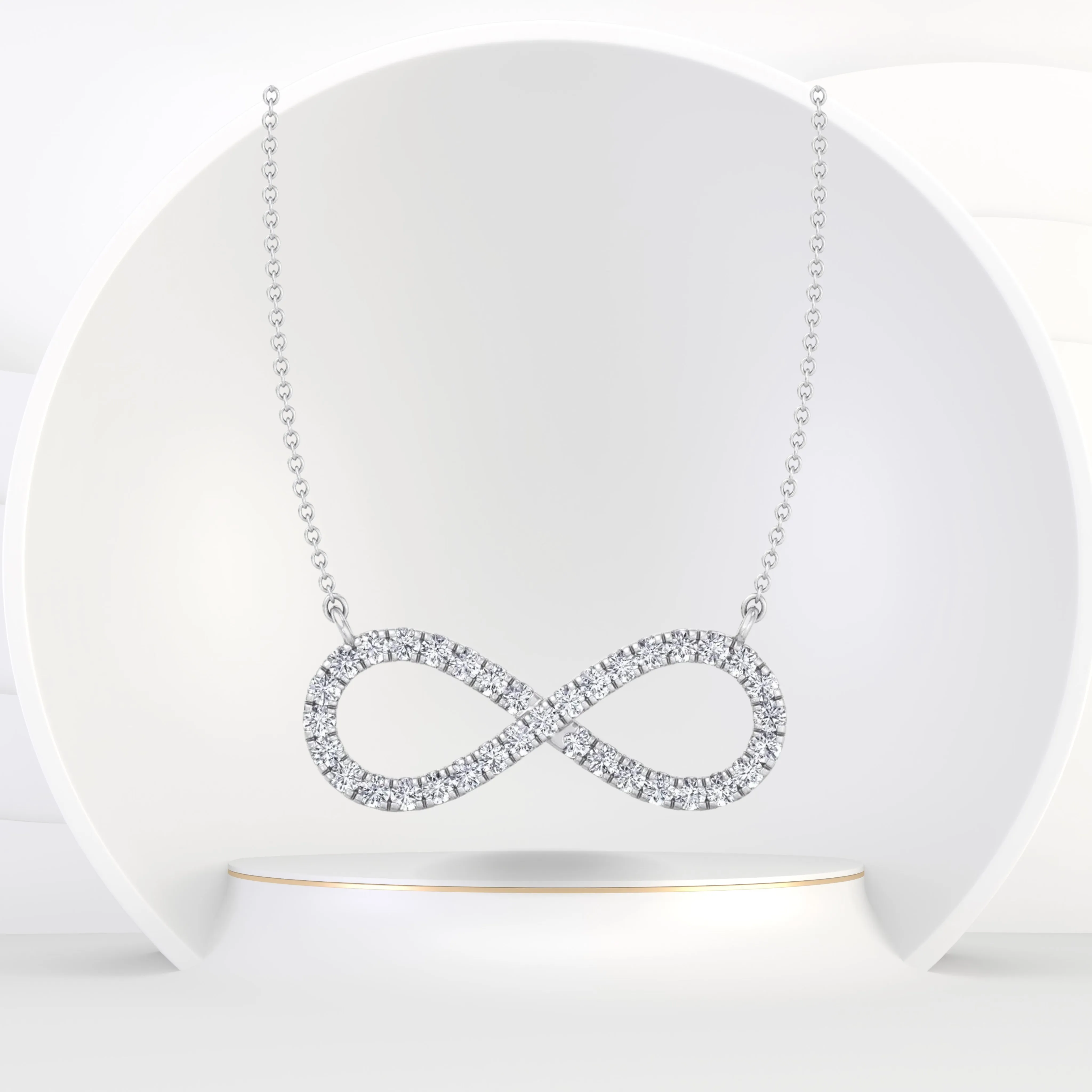 Celine - Great Mothers Day Gift - .92CT T.W Infinity Natural Diamond Pendant