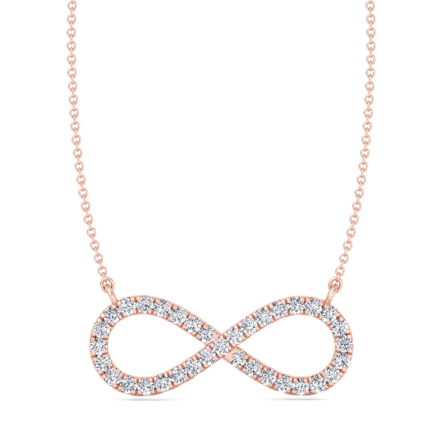 Celine - Great Mothers Day Gift - .92CT T.W Infinity Natural Diamond Pendant