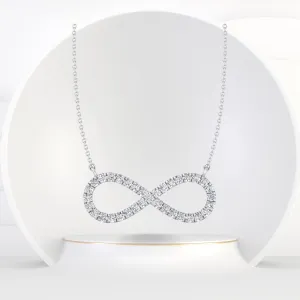 Celine - Great Mothers Day Gift - .92CT T.W Infinity Natural Diamond Pendant