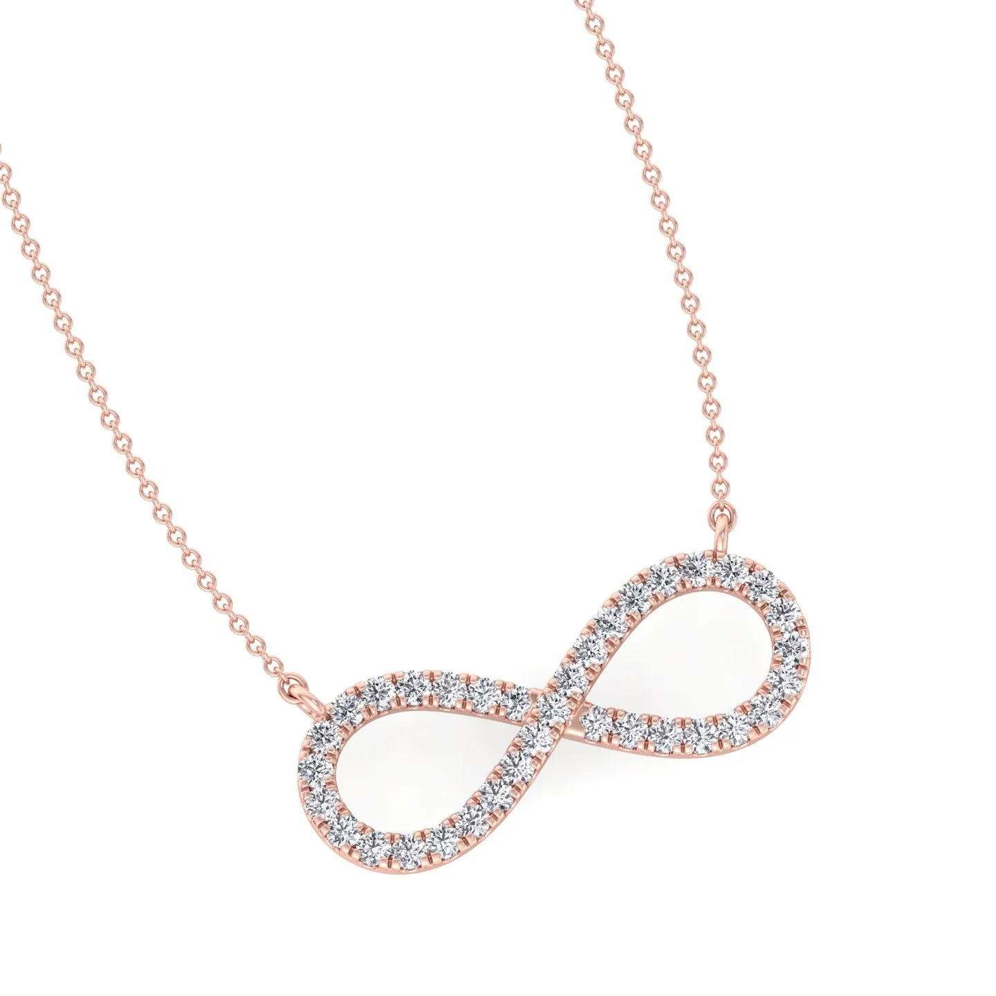 Celine - Great Mothers Day Gift - .92CT T.W Infinity Natural Diamond Pendant