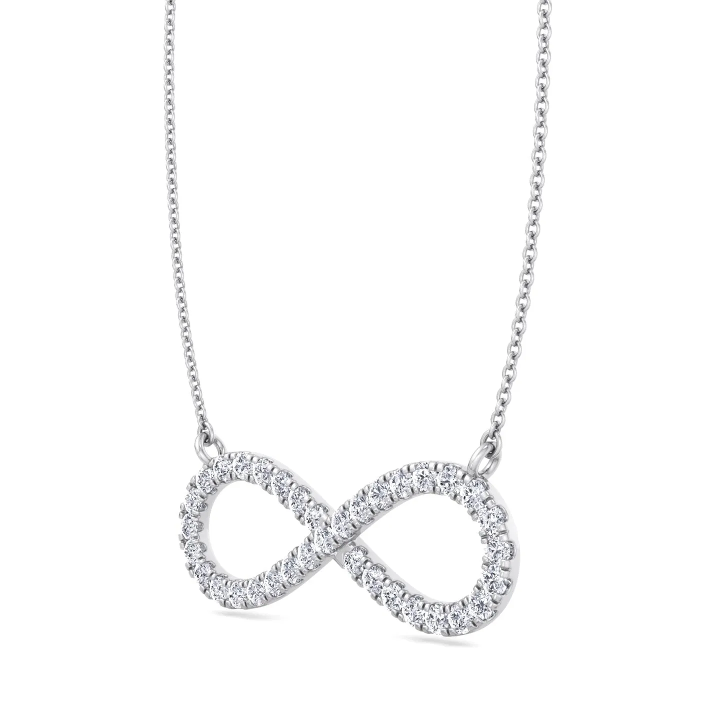 Celine - Great Mothers Day Gift - .92CT T.W Infinity Natural Diamond Pendant