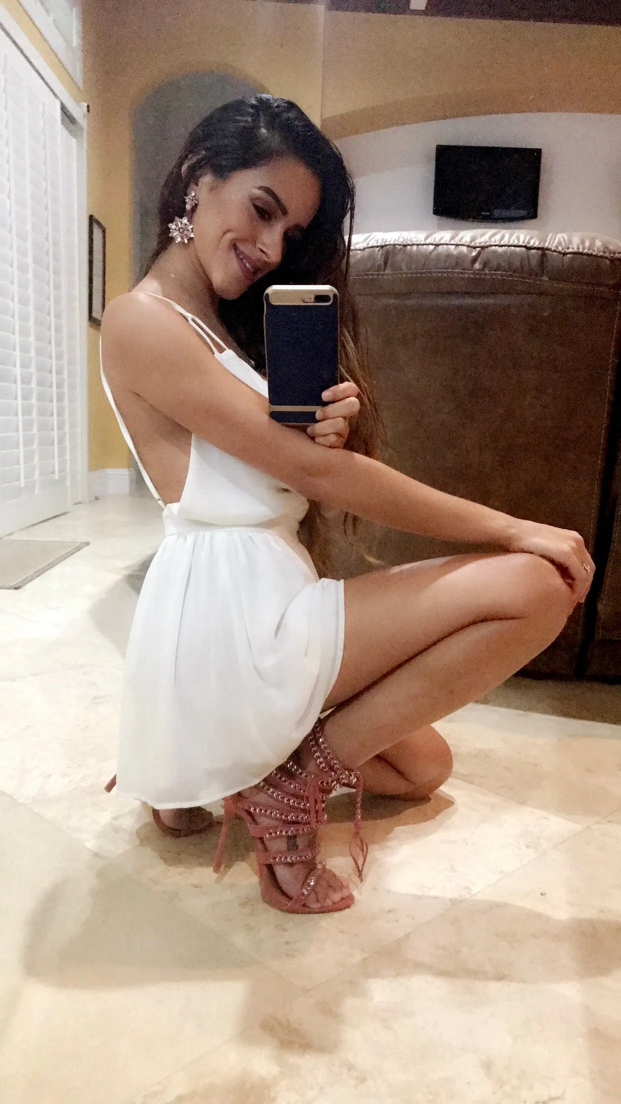 Chiffon Open Back Romper