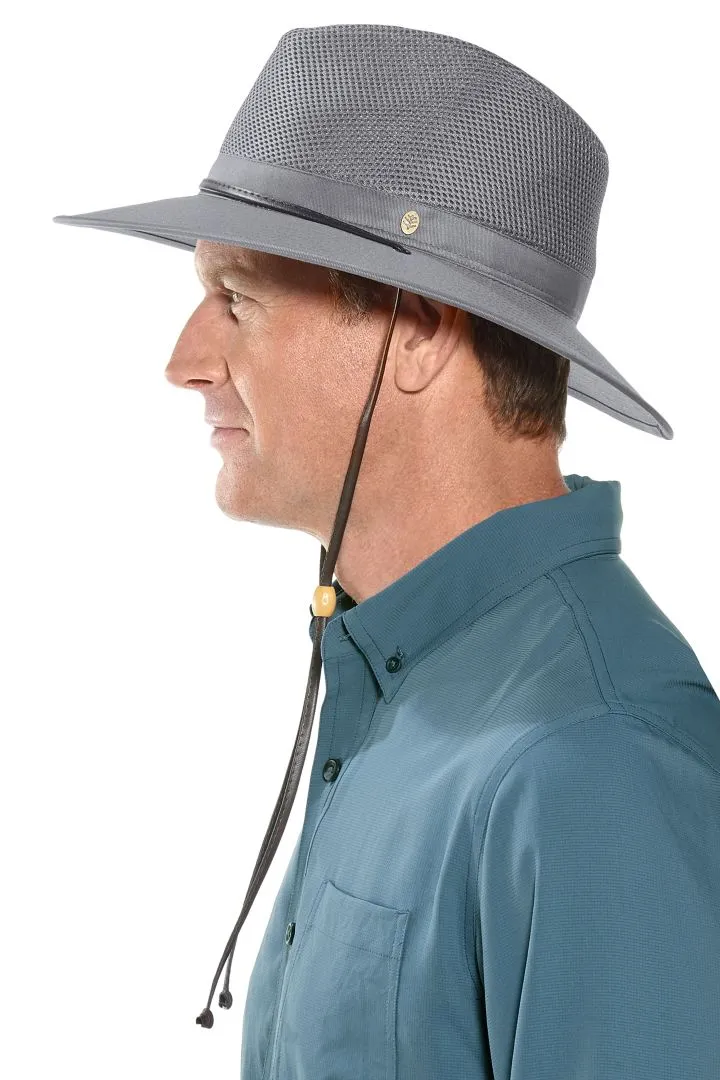 Coolibar Men's Kaden Crushable Ventilated Hat UPF 50  - Smoke Grey