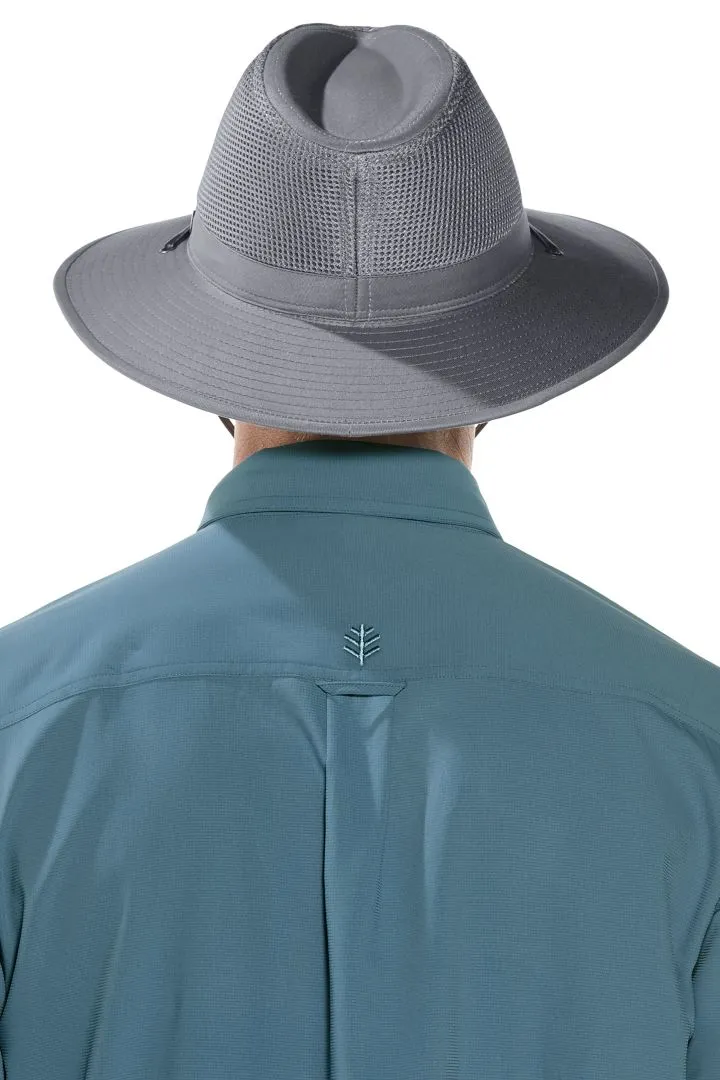 Coolibar Men's Kaden Crushable Ventilated Hat UPF 50  - Smoke Grey