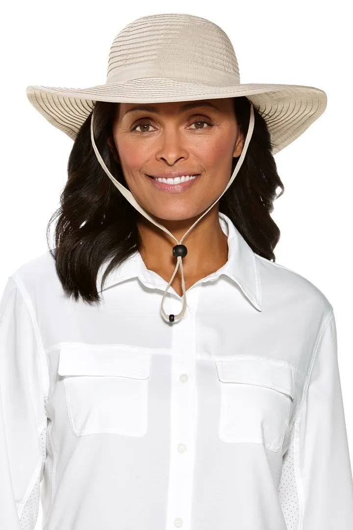 Coolibar Shelly Shapeable Travel Sun Hat UPF 50  - Tan