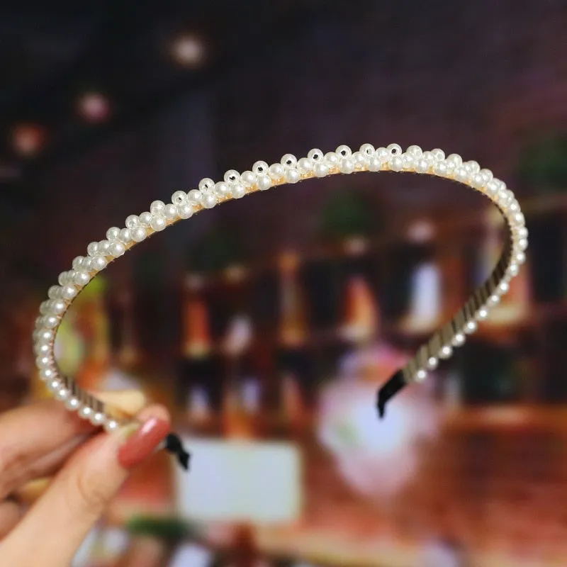 deanwangkt Hairbands New Luxury Big Pearl Bezel Women Girls Bow Sunflower Female Hair Hoops Hair Accessories Fashion Jewelry Headband