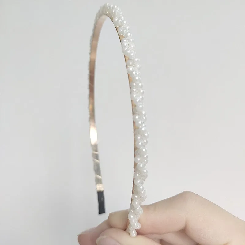 deanwangkt Hairbands New Luxury Big Pearl Bezel Women Girls Bow Sunflower Female Hair Hoops Hair Accessories Fashion Jewelry Headband