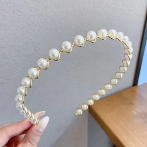 deanwangkt Hairbands New Luxury Big Pearl Bezel Women Girls Bow Sunflower Female Hair Hoops Hair Accessories Fashion Jewelry Headband