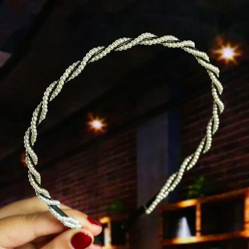 deanwangkt Hairbands New Luxury Big Pearl Bezel Women Girls Bow Sunflower Female Hair Hoops Hair Accessories Fashion Jewelry Headband