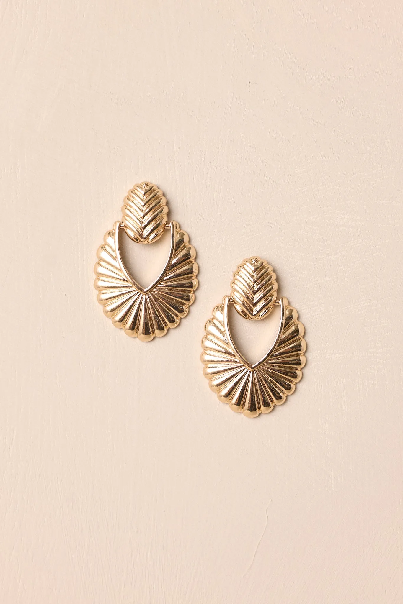 Defy The Stars Textured Gold Earrings