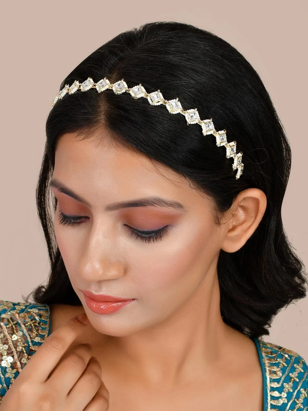 Diamond Kundan Hair Band