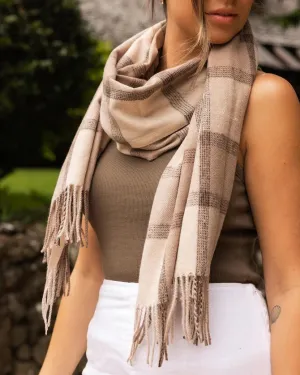 EDINBURGH SCARF PLAID MOCHA