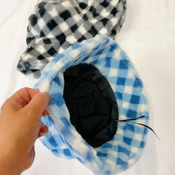 Ellison and Young Super Cozy Checkered Bucket Hat