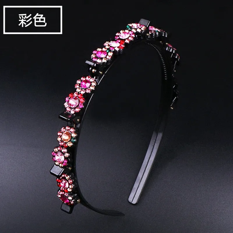Fashion Pearl Non-Slip Rhinestone Hairbands