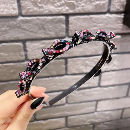 Fashion Pearl Non-Slip Rhinestone Hairbands