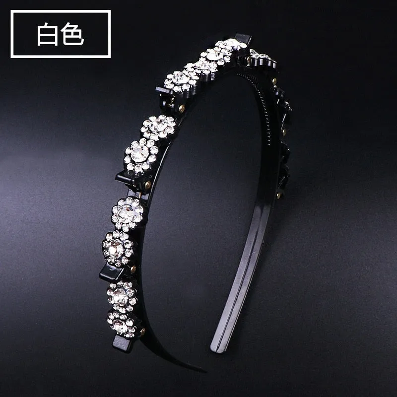 Fashion Pearl Non-Slip Rhinestone Hairbands