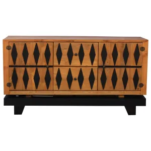 French Arched Hand Carved Indian Solid Wood 2 Drawer And 2 Door Large Sideboard