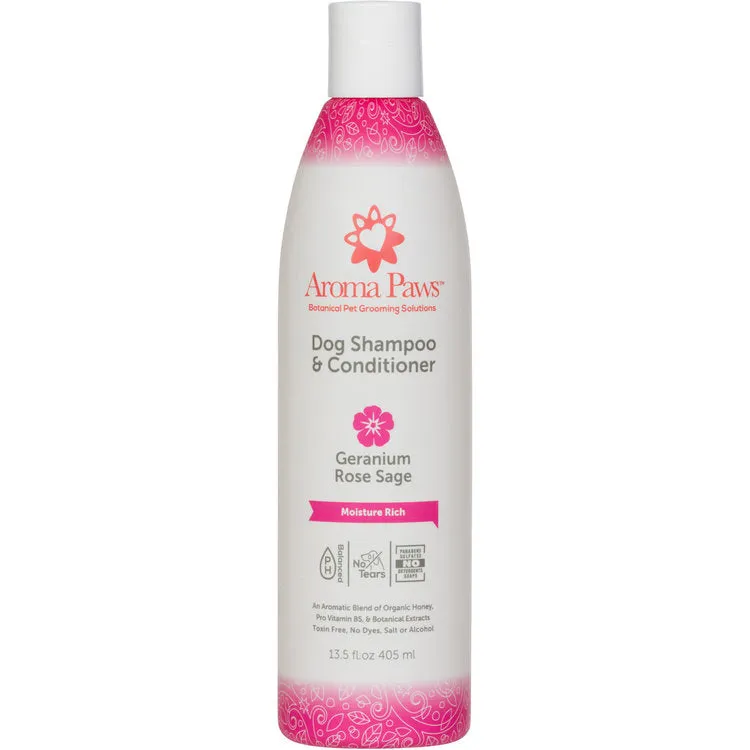 geranium rose sage shampoo - moisture rich