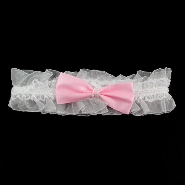 Girls Stretch Hairband with Bow & Pearls