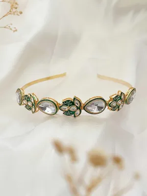 Gold Finish Lotus Inspired Hairband