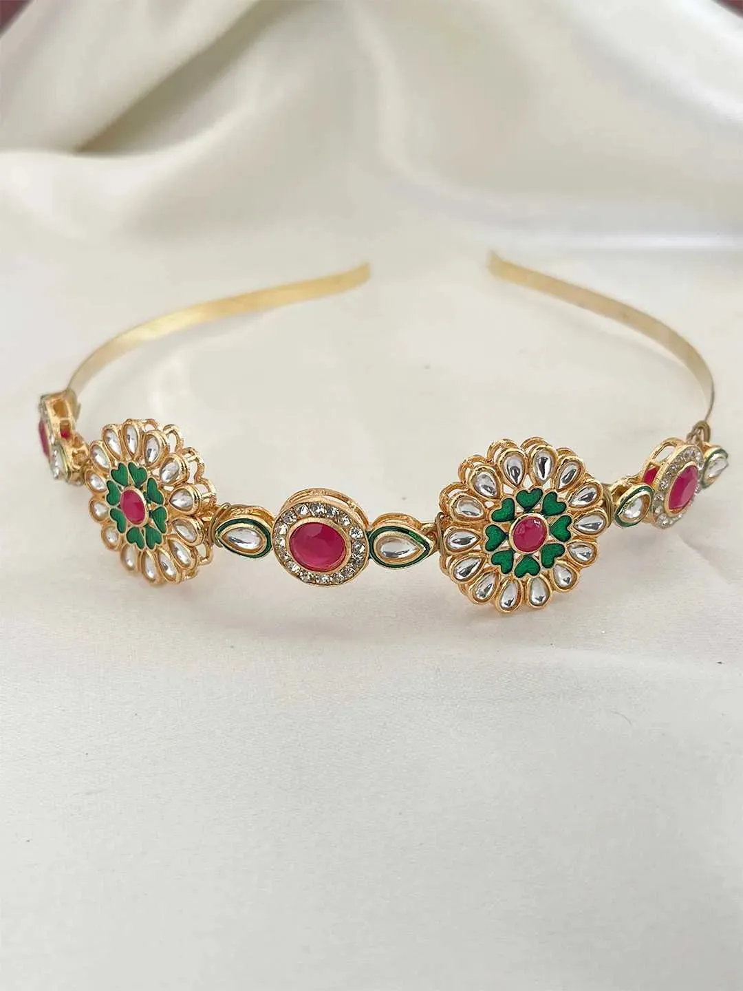 Gold Plated Sheeshphool Hairband