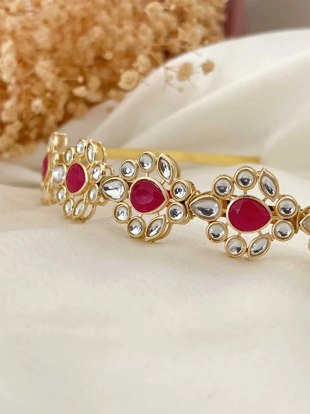 Golden Kundan Ethnic Hairband