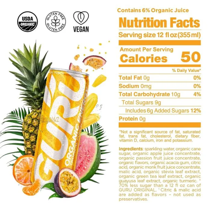 Guru - Energy Drink, 12fl | Mutliple Flavors