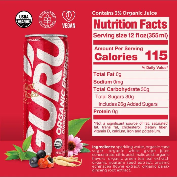 Guru - Energy Drink, 12fl | Mutliple Flavors